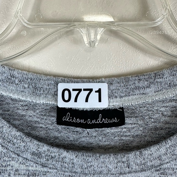 Alison Andrews jersey dress  pit to pit is 18 1-2  length is 35  grey /white - Picture 5 of 7